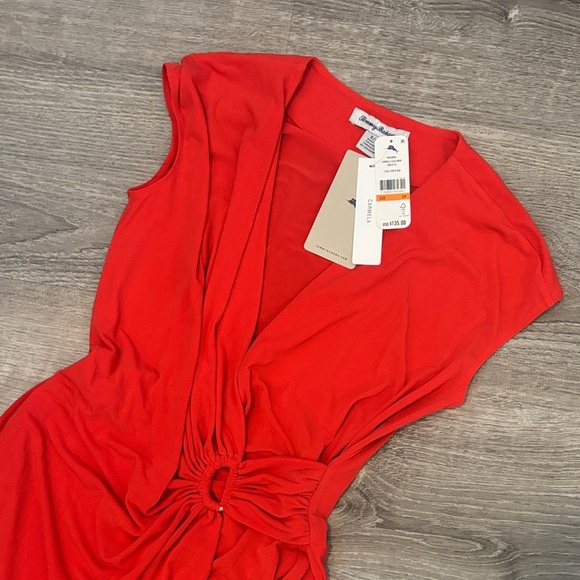 Tommy Bahama Vibrant Red Midi Dress - Picture 4 of 11
